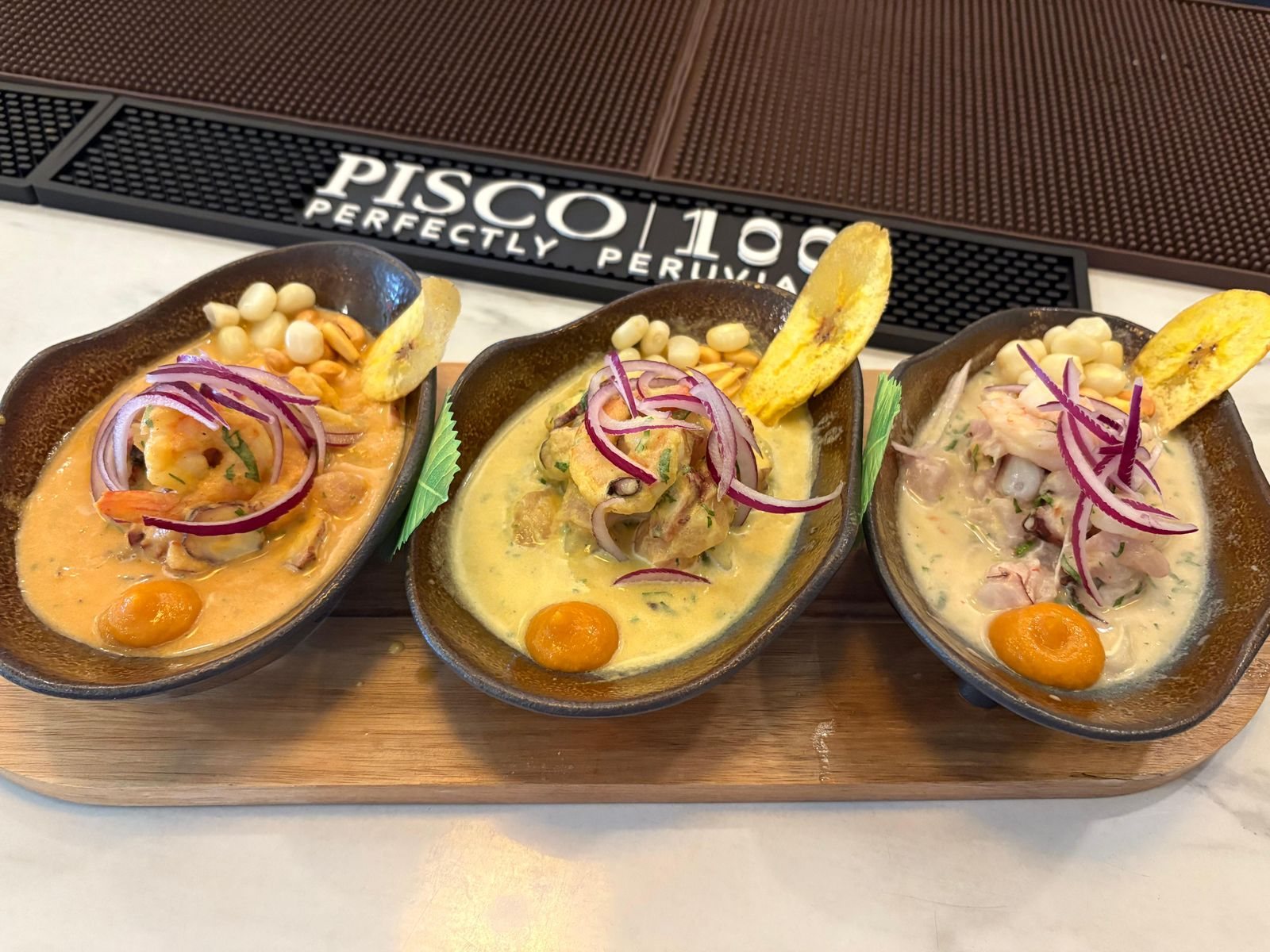 Ceviches served at Ceviche Tempura